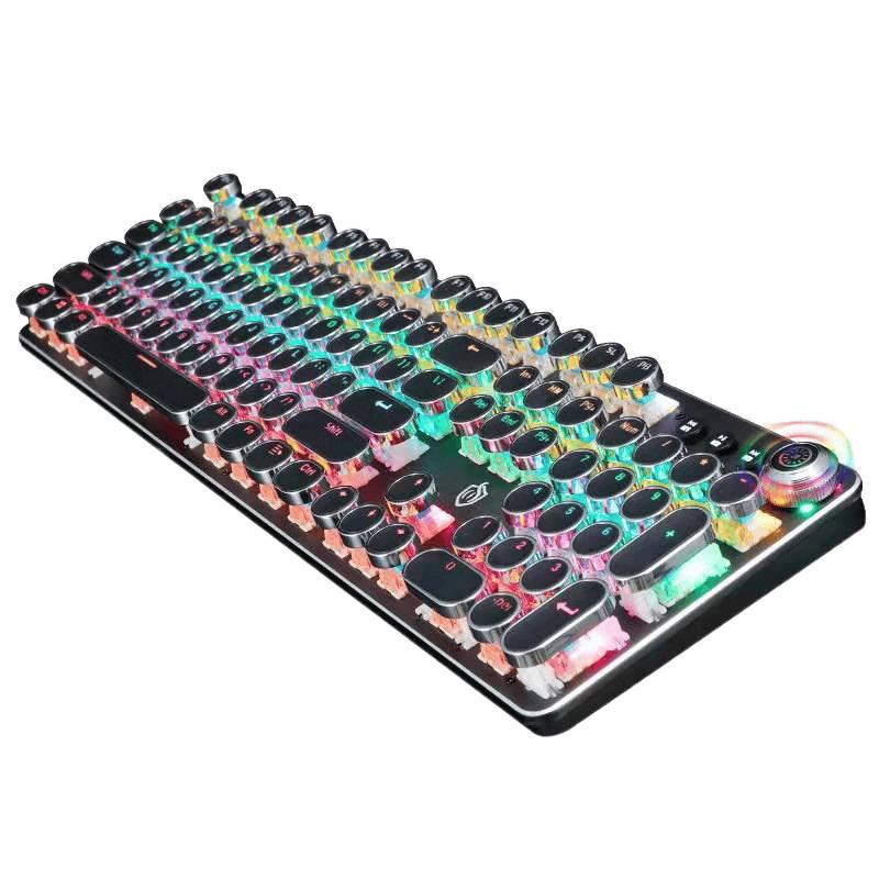 820A Retro Punk Luminous Mechanical Gaming Keyboard