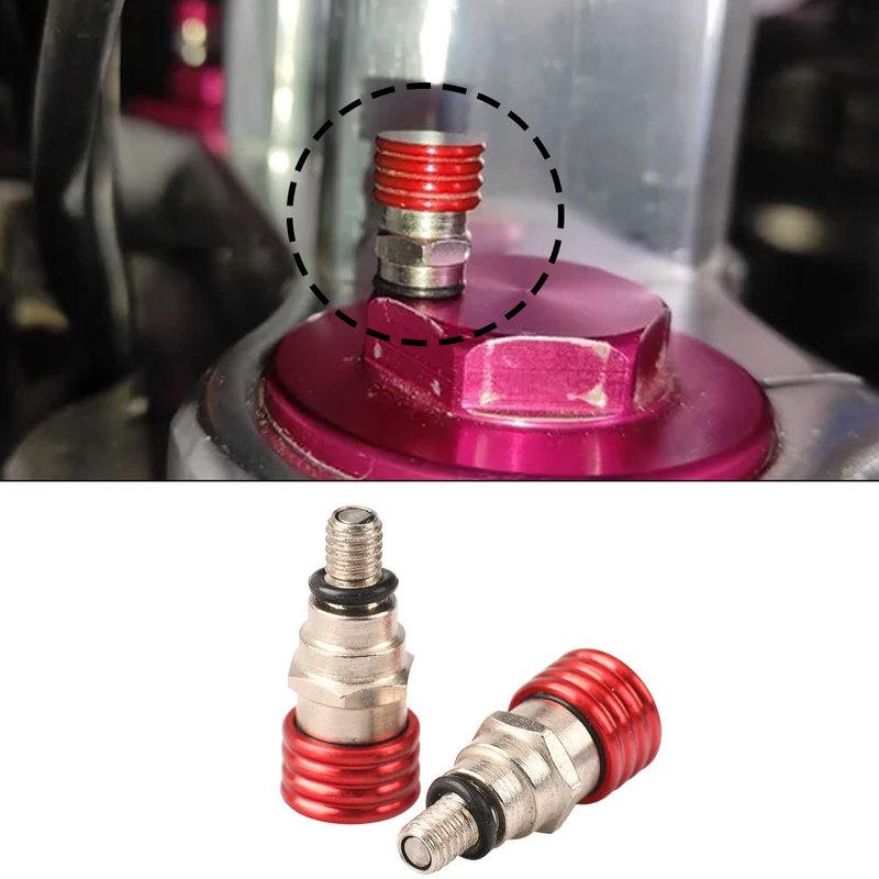 2pcs Motorcycle M5*0.8cm Front Fork Shock Absorption Air Bleeder Valve Screw Motorbike Accessories for Honda Kawasaki Suzuki