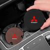 Porta-copos de Carro em Camurça Antiderrapante Isolamento Térmico para Copo de Água Tapete Decorativo Para Mitsubishi ASX Lancer L200 Pajero Sport Attrage Mirage Eclipse