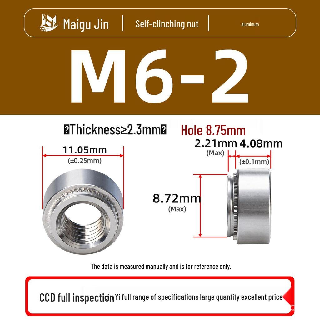 CLA-M2 To M8 Aluminum Alloy Rivet Nut Serrated Pressure Plate: High-Strength Riveting Solution