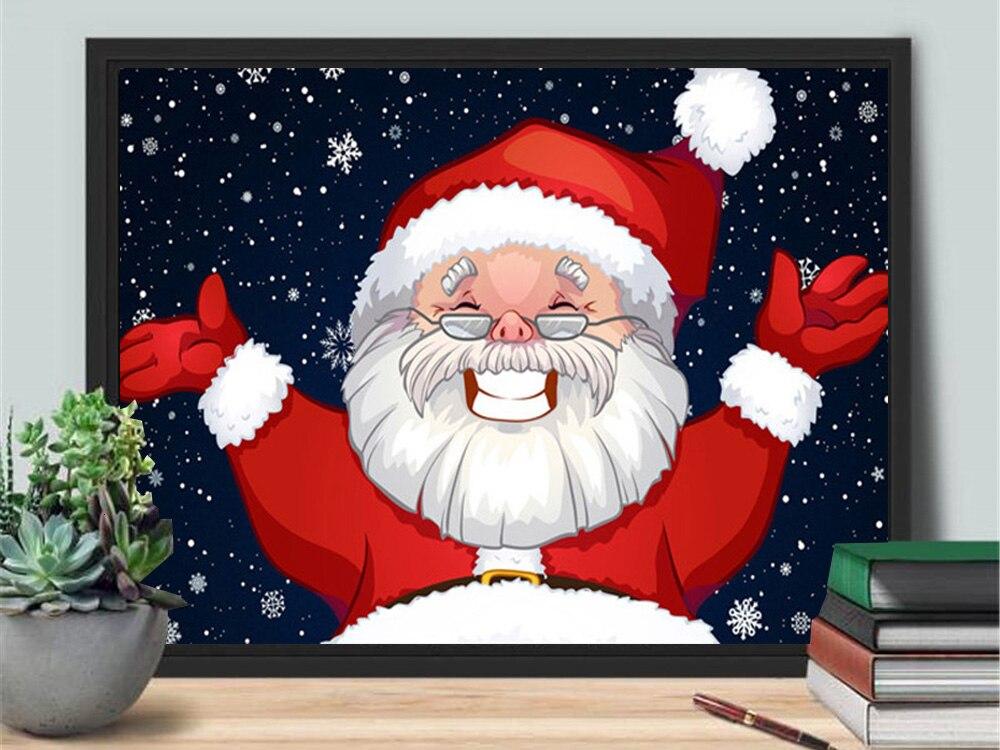 Diamond Painting Santa Claus Full Square Handicraft Sale Diamond Embroidery Cartoon Picture Of Rhinestones Christmas Gift