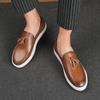 Italy Men Casual Shoes Autumn Leather Loafers Office Shoes For Men Driving Moccasins Comfortable Slip on Party Fashion Shoes Men
