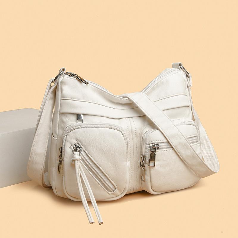 Mom bag 2025 autumn new fashionable foreign style large capacity multi-layer women's messenger bag simple shoulder women's bag