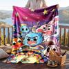 Warme Flanelldecke mit Amazing World of Gumball Muster, Leichte Komfortable Überwurfdecke für Bett Sofa