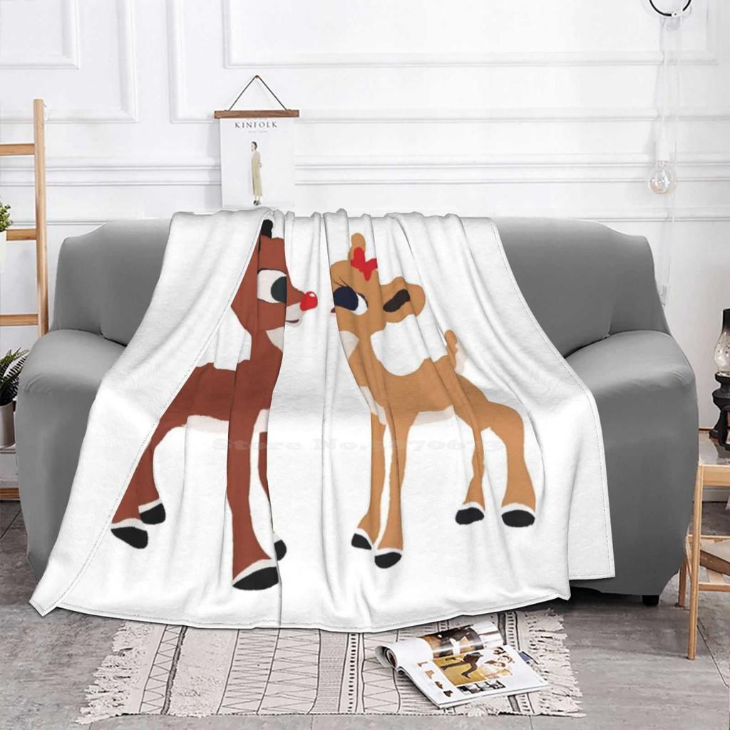 Classic Rudolph And Clarice ? Graphicloveshop All Sizes Soft Cover Blanket Home Decor Bedding Classic Rudolph Classic Clarice