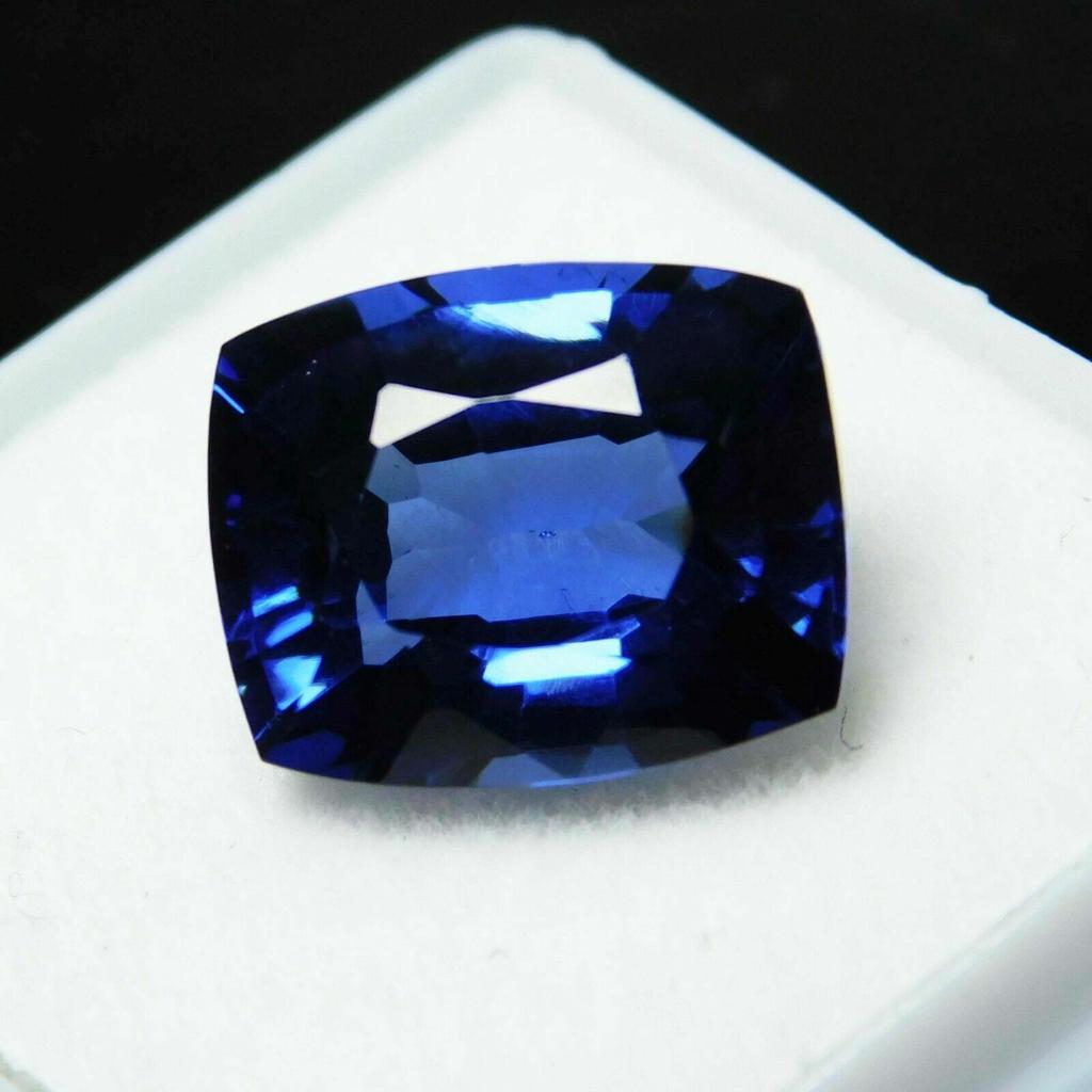 Natural Blue Tanzanite Loose Gemstone 8.25 Ct Cushion Shape for Jewelry Making and Gem Collections