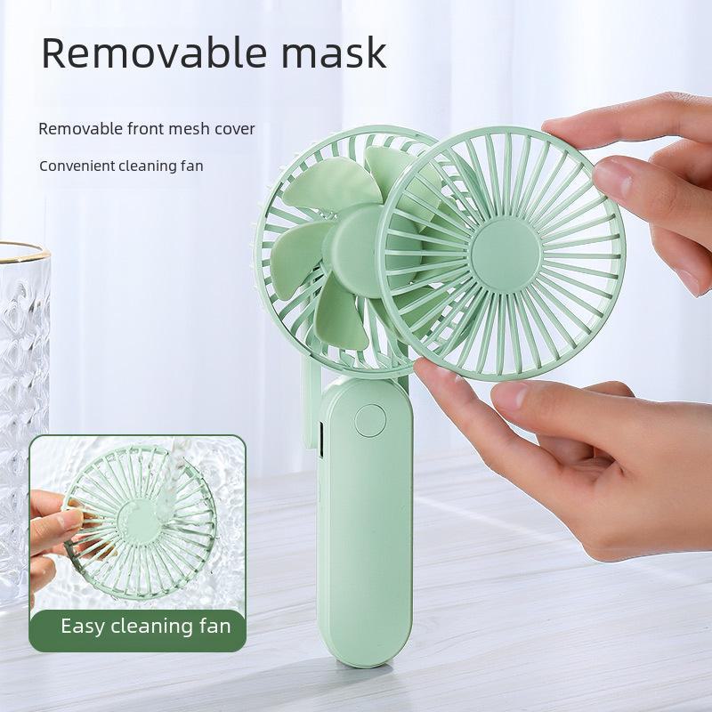 Ventilador dobrável recarregável USB portátil - Mini ventilador portátil ultra silencioso e multifuncional