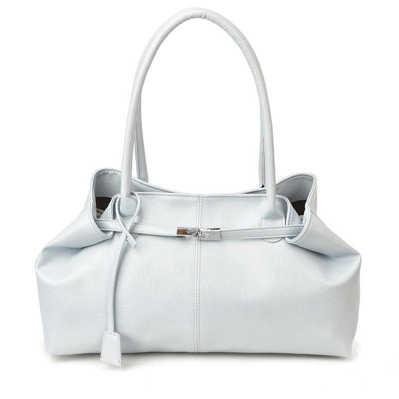 Retro Commuter Tote Bag Quality Single Shoulder Slant Bag Purses 2026 New Large Capacity Soft Leather Pleated Women's Handbag