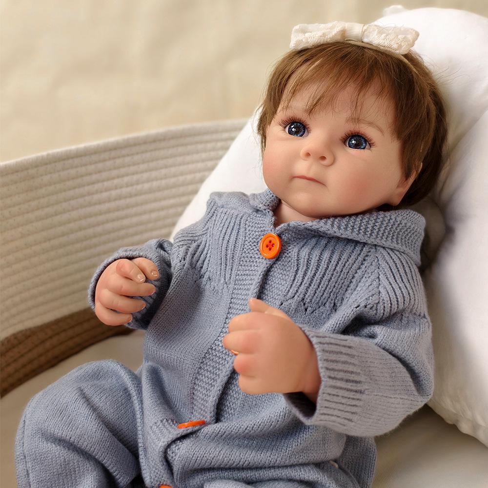 48cm Reborn Baby Girl Doll Bettie Lifelike Full Silicone Body Newborn Doll Can Take Bath Handmade 3D Painting Skin Rebirth Dolls for Kids Playmate Toy