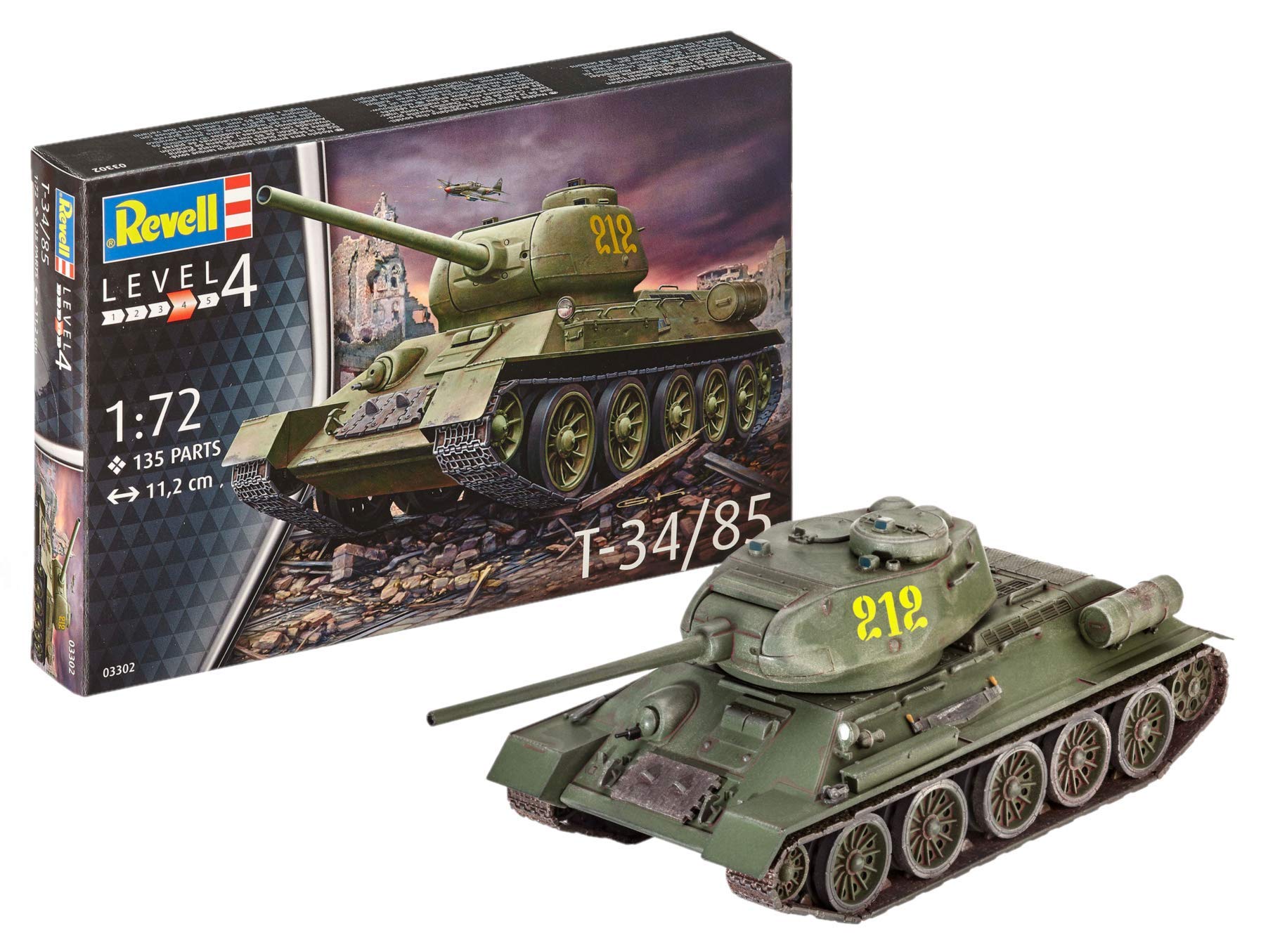 

Немецкая пластиковая модель Revell 1/72 Т-34/85