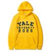 Yale University School Uniform for Autumn and Winter  Classic Solid Color Hoodie Daily Casual Fashion Long Sleeve Warm Hoodie