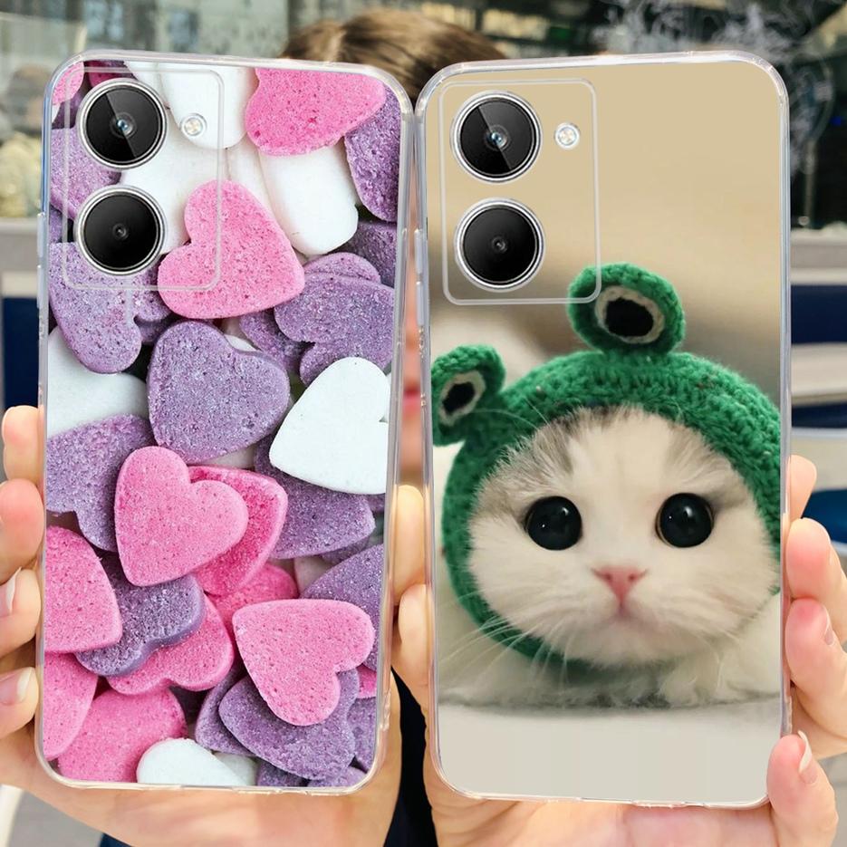 For Realme 10 4G Case Colorful Painted Cover Soft Silicone Phone Case For Realme 10 Pro Plus Realme10 Pro+ Back Cover Coque Capa