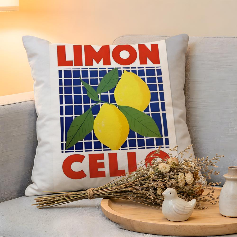 

Cushion Cover Linen SkinFriendly Soft Decorative Case for Sofa Home Decor Anime Limoncello Cocktail Pillow cover 30x30cm