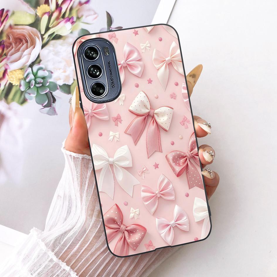 For Motorola Moto G62 5G Case Fashion Butterfly Bowknot Pattern Soft Silicone Cover For Motorola Moto G22 G32 G42 4G Phone Shell