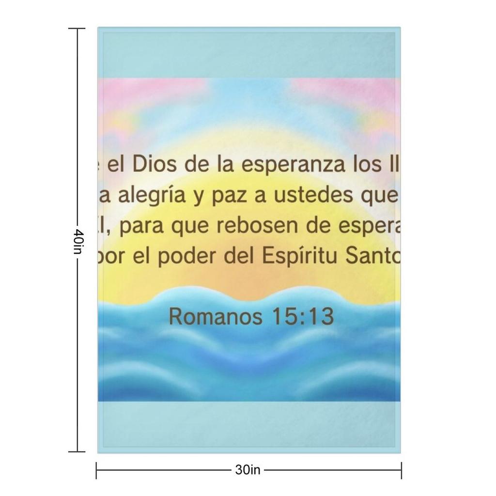 Alegre Colorida Puesta De Sol Con Versículo Bíblico Throw Blanket Tourist Decorative Throw Flannels Bed linens Blankets