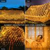 1pc 192LED EU Plug LED Net Mesh String Decorative Lights,3*2M Christmas Window Decoration Mesh Lights For Garden Party Weddings
