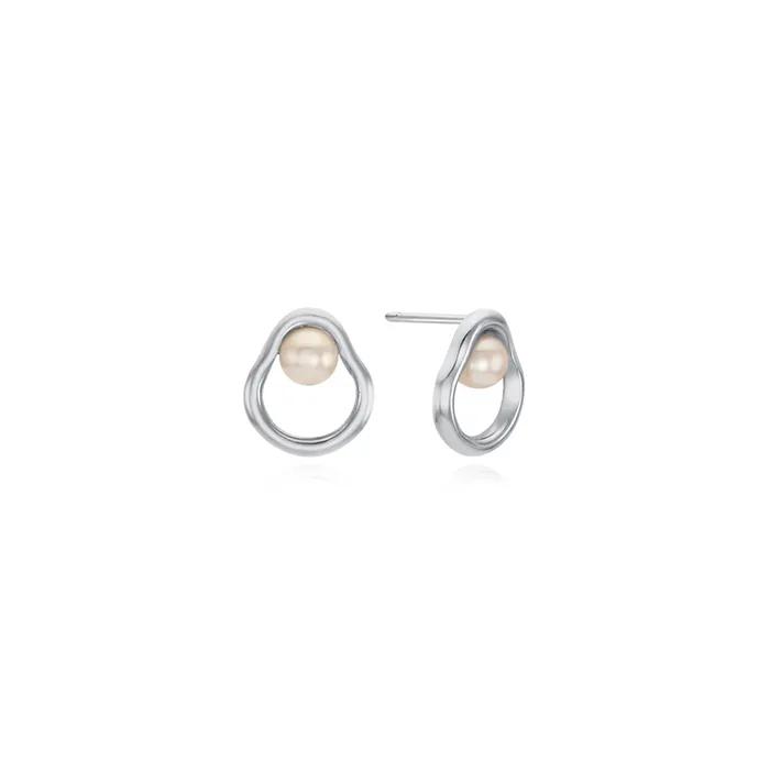 [Worn by Actresses Cha Min-ji and Kim So-eun][Silver] Fairy Hide and Seek Pearl Earrings e114