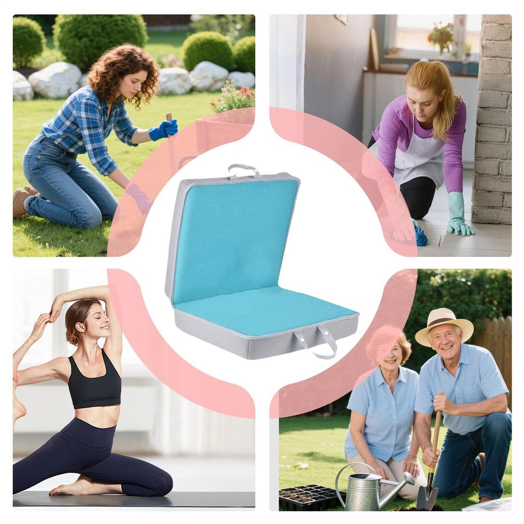 Knäplatta Knämatta med handtag 23,6 X 13,3 X 2,2 tum Knädyna Halkfri för städning Bygggolv Arbete Yoga