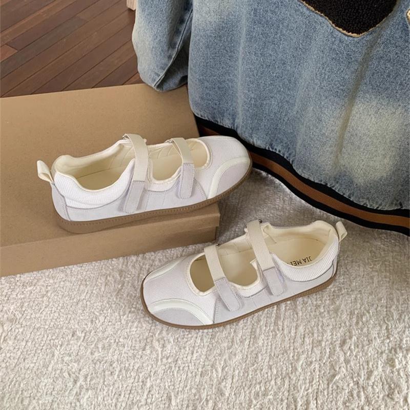 Fashion IPPEUM Ballet Sneakers Silver Women Shoes 2025 Summer Mary Janes Ballerina Flats