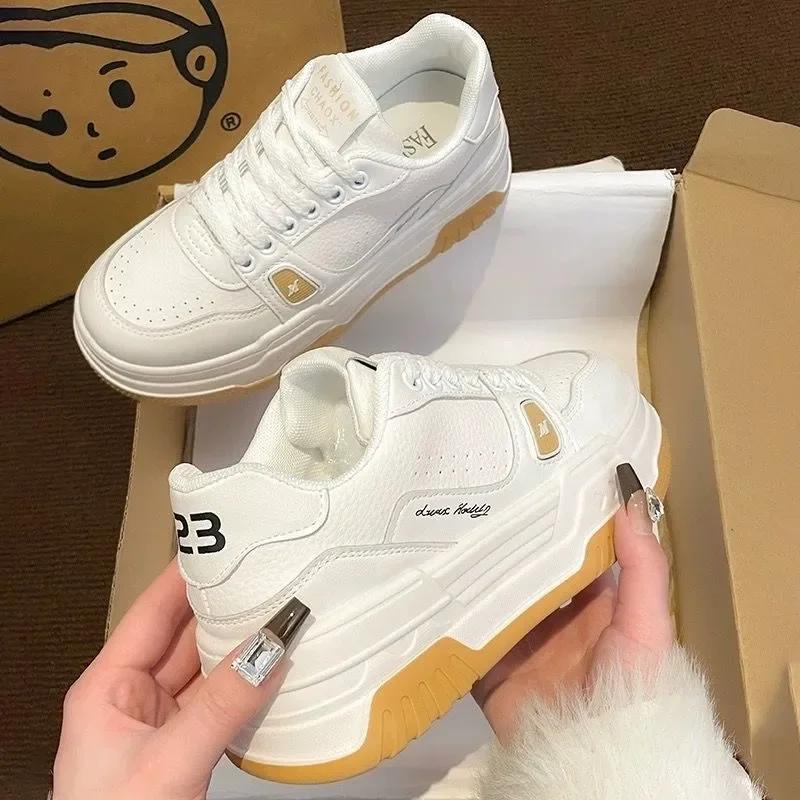 Women's Fashion Cool Shoes  Spring Summer New Style Thick Soled Breathability Height Increasing Versatile Trend Sneakers