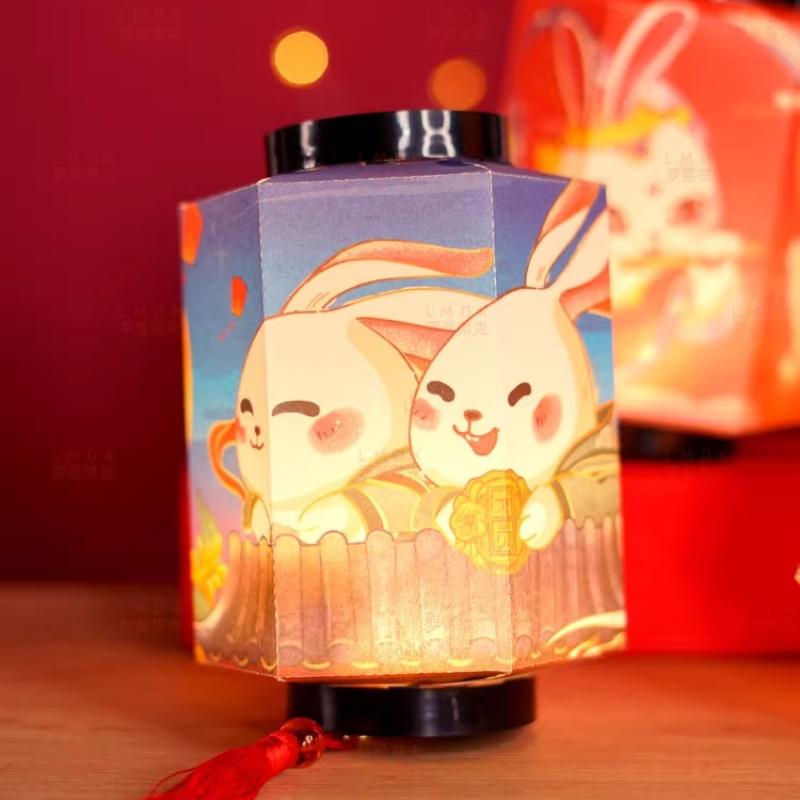Horse Year New Year Lantern Chinese Style Red Handheld Lantern Tassel Cloth Lantern Hanging Ornament Festival Celebration