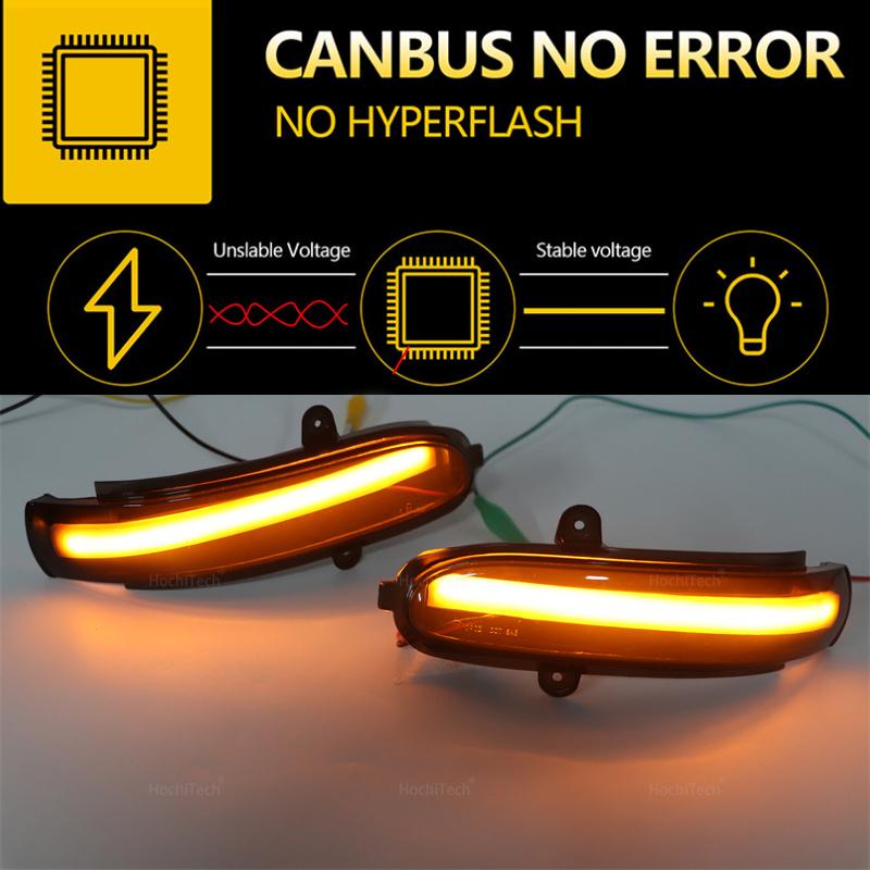 LED Dynamic Turn Signal Blinker Side Mirror Indicator Sequential Light For Mercedes Benz C Class W203 W211 S203 CL203 2001-2007