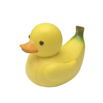 Fruit Designed Duck Figurine Resin Statue, Cute Animal Miniature for Home & Office Decoration