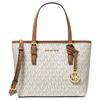 Bolsa Tote Mk Jet Set Monograma Color Block Feminina tote bags Branco Marrom 35T9GTVT0B-150