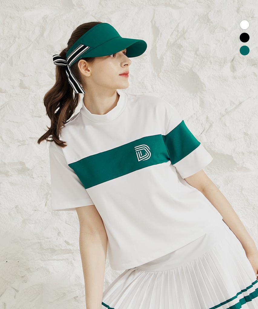 DUVIK Women'S Half-Round Crop Short Sleeve T-Shirt Dd2Wts108