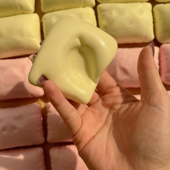 Cat Pillow Shape Squeeze Toy Slow Rebound Sticky Small Pillow Sensory Fidget Toy Anxiety Relief Soft Stress Ball Pinch Toy