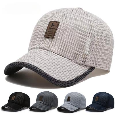 Fashionable Breathable Baseball Cap Korean Style Mesh Visor Cap Versatile Breathable Peaked Cap