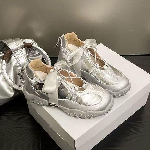 Kleine Mary Jane Schuhe mit dicker Sohle Damen 2025 neuer Sommer vielseitig lässig moralische Trainingsschuhe weichsohlige Ballerinas