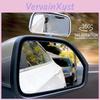 Car Blind Mirror 360 Spot Rotation Adjustable Rear View Mirror Wide Angle Convex Lens For Parking Auxiliary Mirror