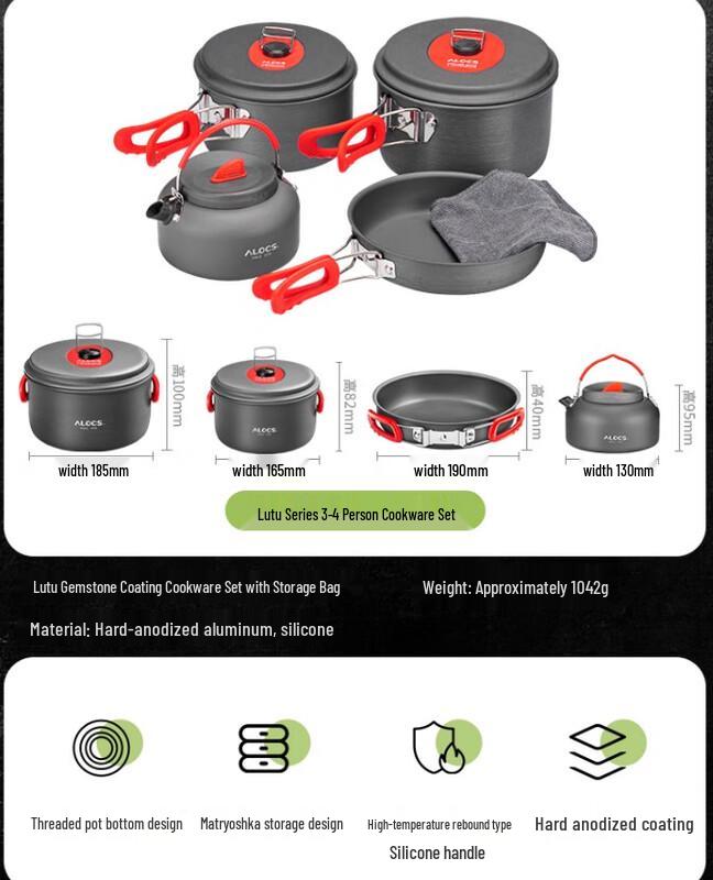 ALOCS Portable Picnic Cookware Set