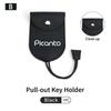 Car Keychain Case Zipper Carbon Fiber Key Protector Cover For KIA Picanto Stonic Venga Sorento Forte