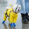 Cane Divertente Cartone Animato Impermeabile con Cappuccio Giacca Pioggia per Animali Domestici Abbigliamento Cani Piccoli Cane da Pastore Tedesco Golden Retriever Shiba Inu Impermeabile