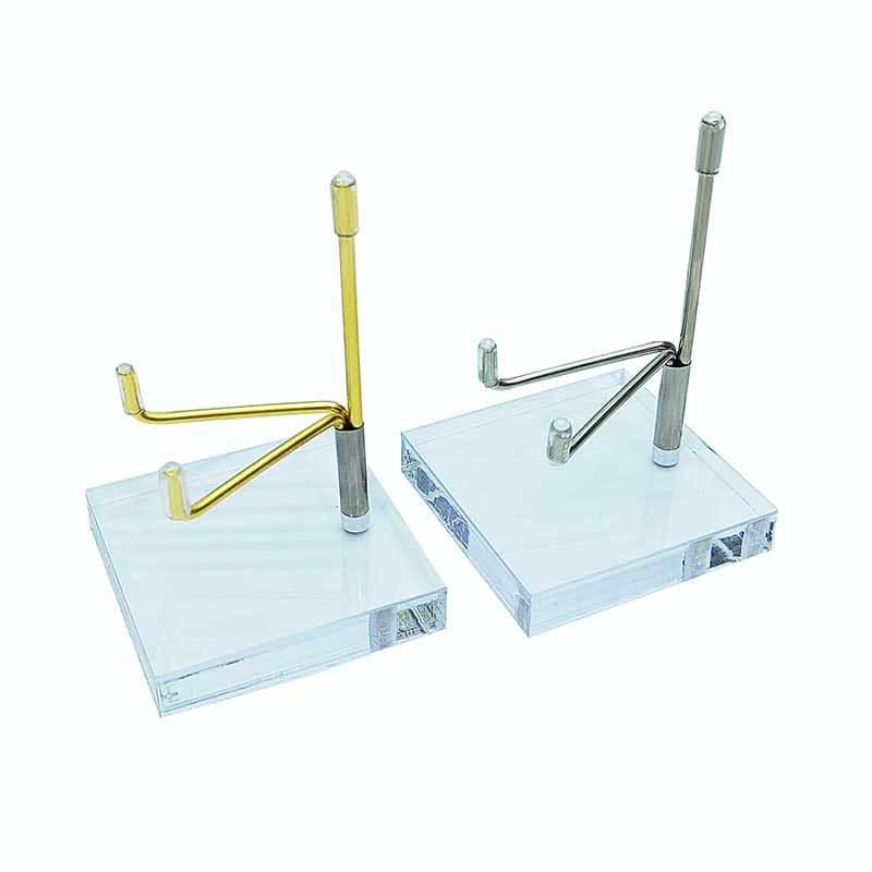 Transparent Acrylic Compass Mineral Specimen Holder & Display Stand