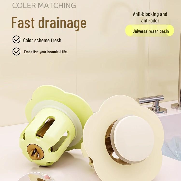 New User Bonus: Dual 0.77 Flower Washbasin Leakproof Press Pop-up Core Sink Stopper