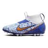 Nike Mercurial Superfly 9 Jr Zoom Assassin 15 Academy CR7 AG Artificial Ground Cushioning Mid-Top Soccer Shoes Kids Soccer Shoes Blue White DQ5322-182