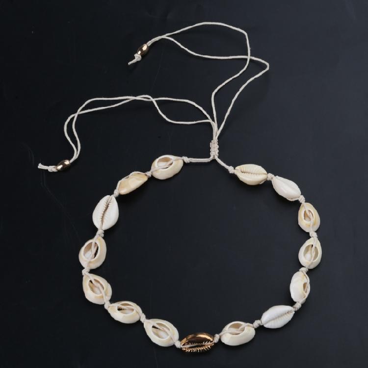 Bracelets de Coquillages Chevillettes Perles de Coquillages Naturels Collier Bijoux pour Hommes