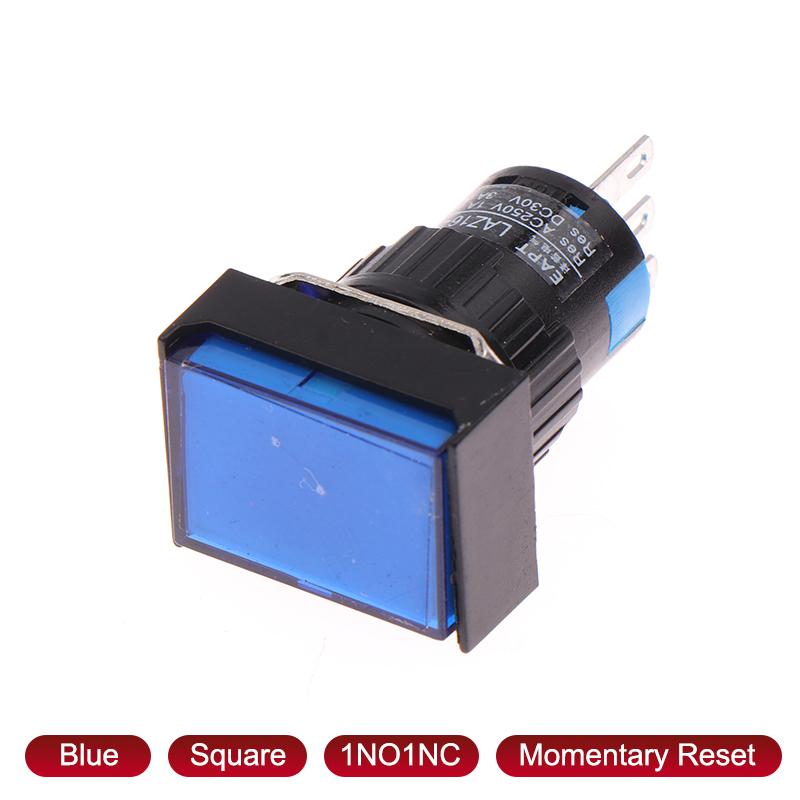 16Mm La16Y/J/F-11 Ab6-Mr Round Rectangle Self-Reset Push Button Switches Power Switch 1No1Nc