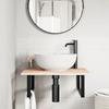 VidaXL Wall-mounted Washbasin Shelf Steel and Solid Oak Wood 3302593
