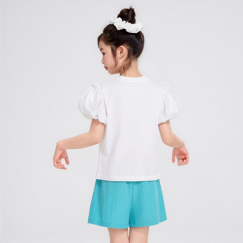 Yuanyuan Princess Girls' Puff Sleeve Sequin T-shirt