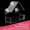 Acrylic Bird Feeder Window Apartment Hanging Bird Feeder with Suction Cup Removable Suction Cup Sliding Feed Tray Parrot Cage