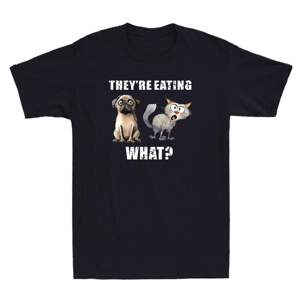 They re Eating The Dogs They re Eating The Cats Funny Quote Retro Men s T-Shirt XXXL