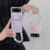 Cute Case for Samsung Z Flip 5 4 3 6 Case Strap Ins Korean Phone Cases for Samsung Galaxy Z Flip 6 ZFlip 3 4 Hand Chain Cover