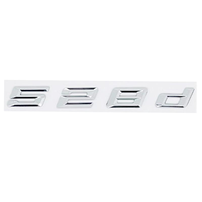 Car 3D ABS Trunk Letters Logo Badge Emblem Decal Sticker For BMW 5 Series 520d 525d 528d 530d 535d 540d E39 E60 E61 F10 F11 G30