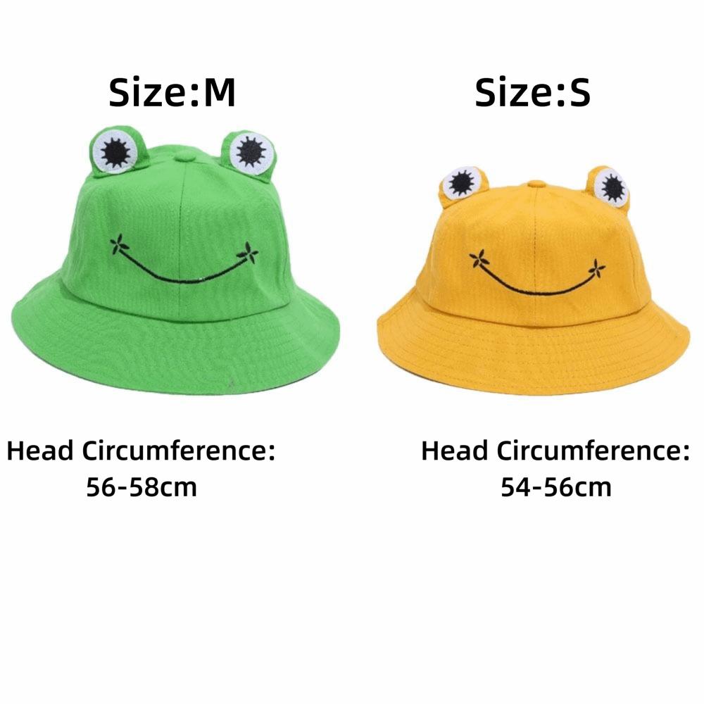 New Breathable Frog Bucket Hats Parent-Unisex with Big Eyes Sun Shading Caps Foldable Fishing Caps Summer Outdoor