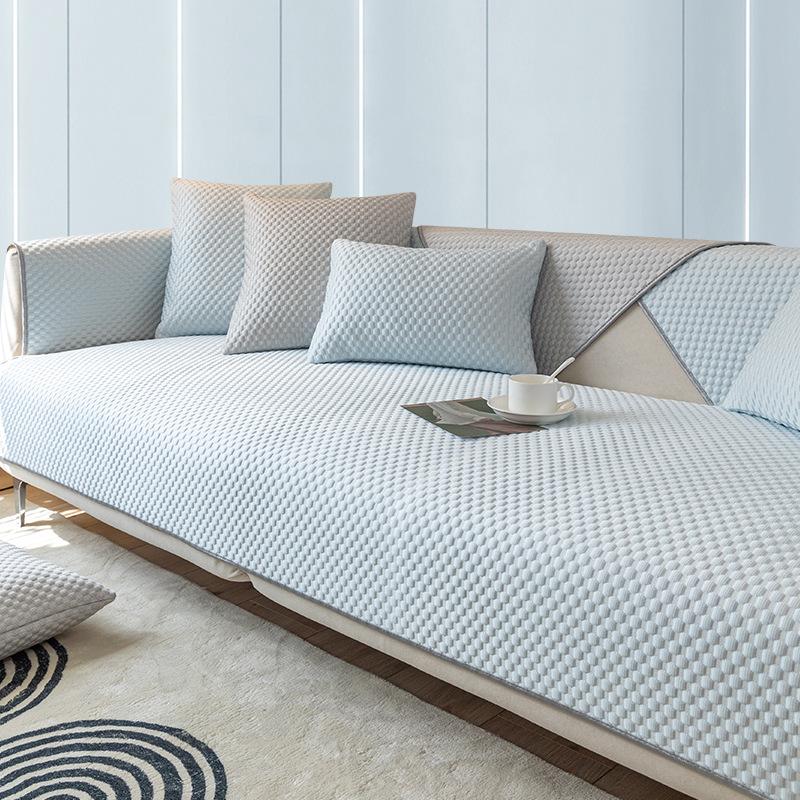 Ice Silk Sofa Cushion Summer Non-slip Cover Summer Cover Cloth Simple Towel Cool Bean Technology Cool Mat Seat Cushion