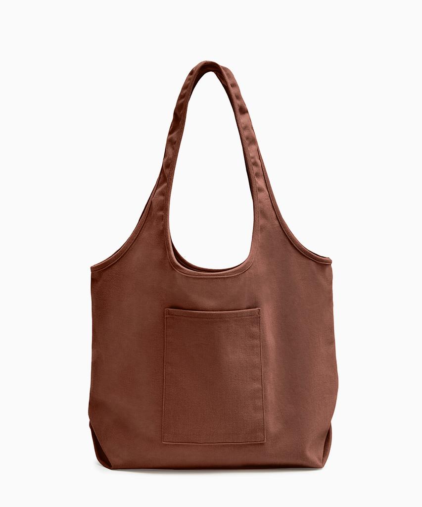 Madgoat Tank Top Canvas Shopper Bag_Cinnamon Brown